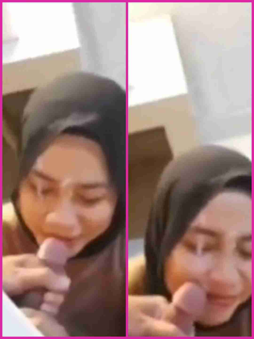 Seronok tudung penis tembah wajah nikmat