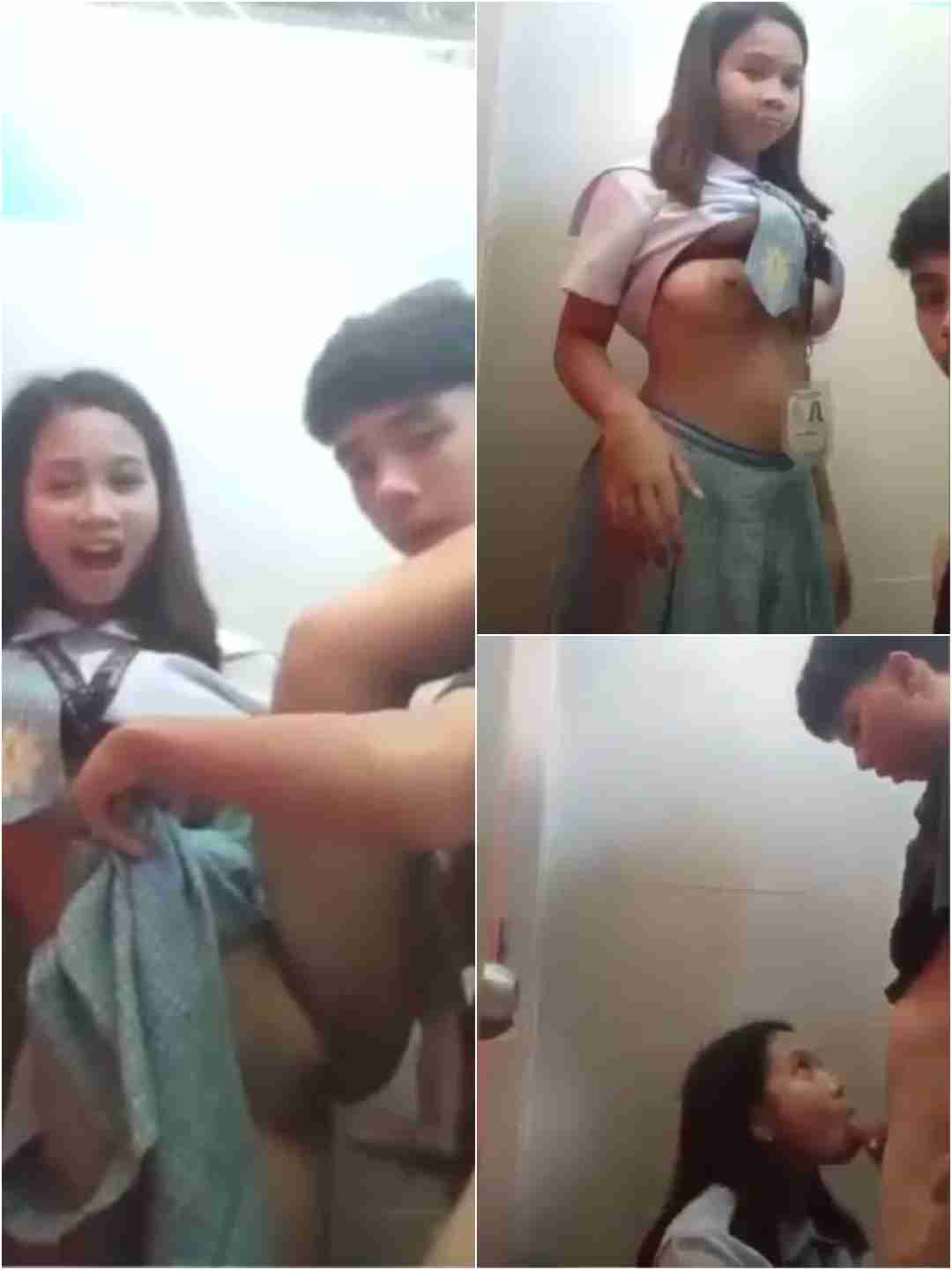 Student university yang horny seronok di toilet bersama