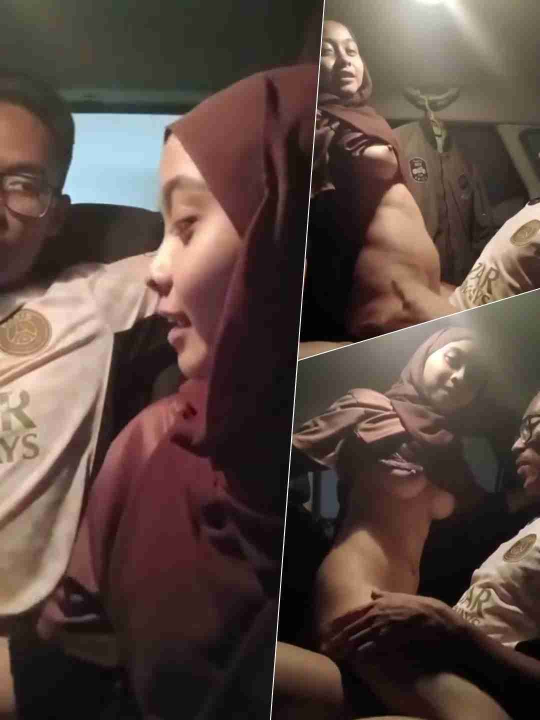 Hijab nakal Kewes di parkiran mall
