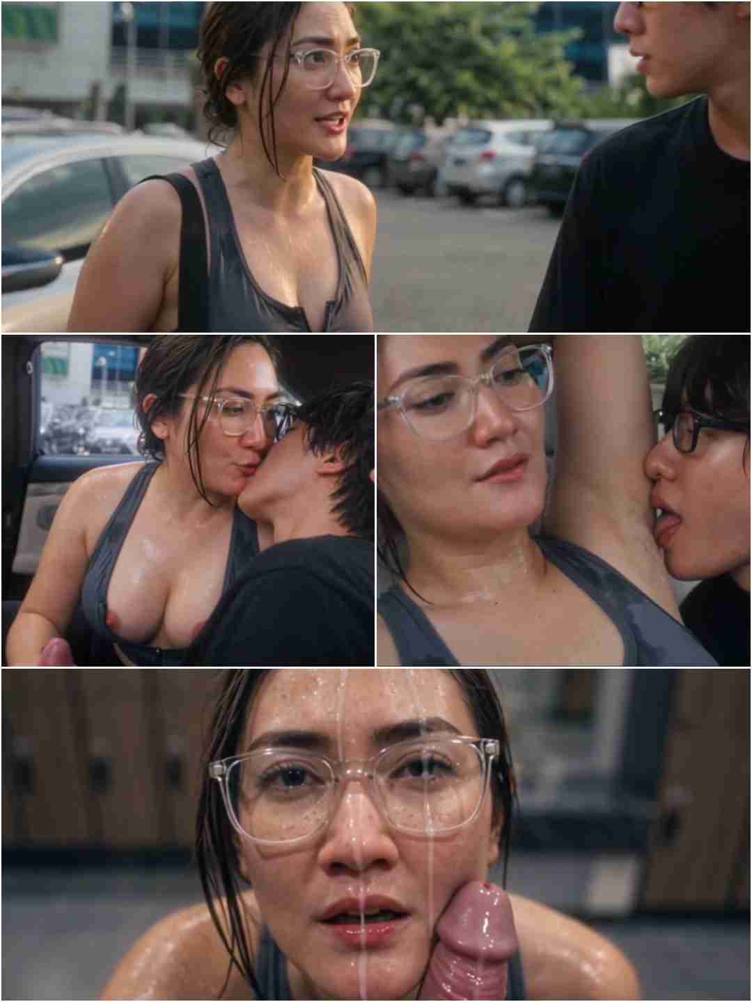 Stw PIK Delia & Roni ngewe sange di parkir mobil